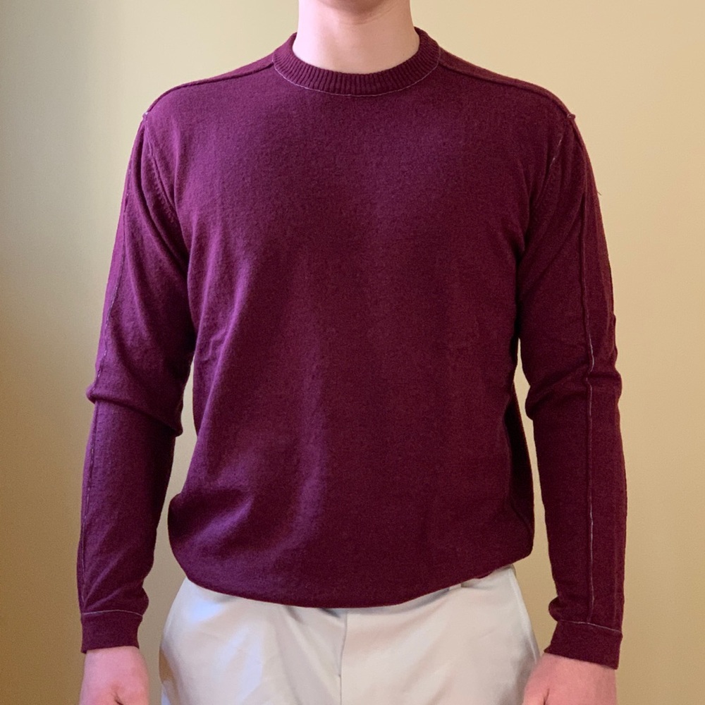 Raffi men’s burgundy cashmere blend sweater